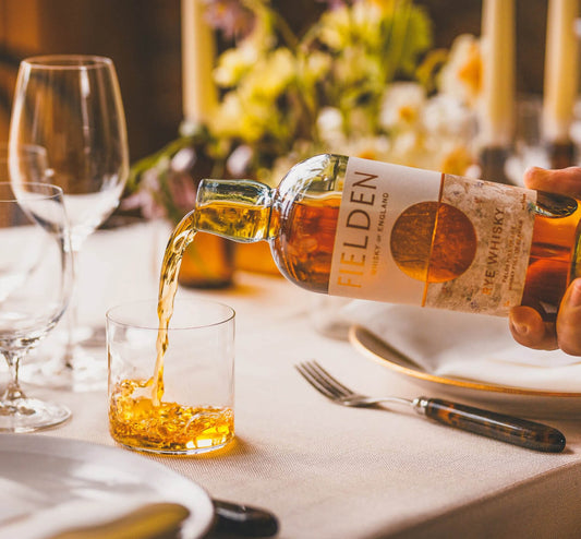 Pouring Fielden whisky