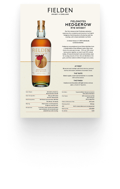 Fieldnotes Hedgerow Whisky RELEASE NOTES